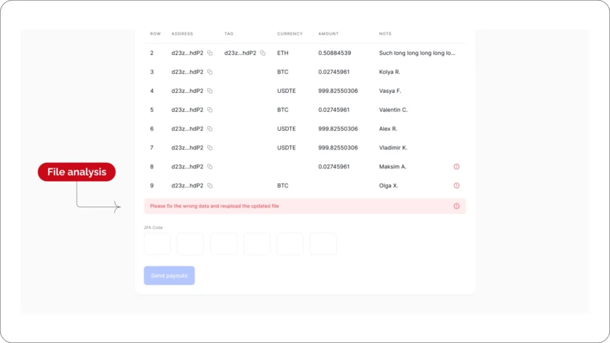 Cryptoprocessing | Mass Payouts by Cryptoprocessing