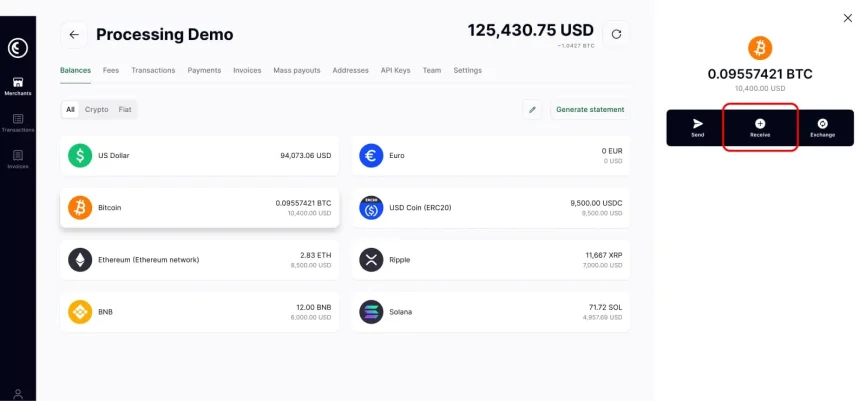 How to accept crypto Step 2